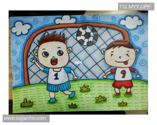 足球明星在儿童画中的奇幻世界与梦想之旅